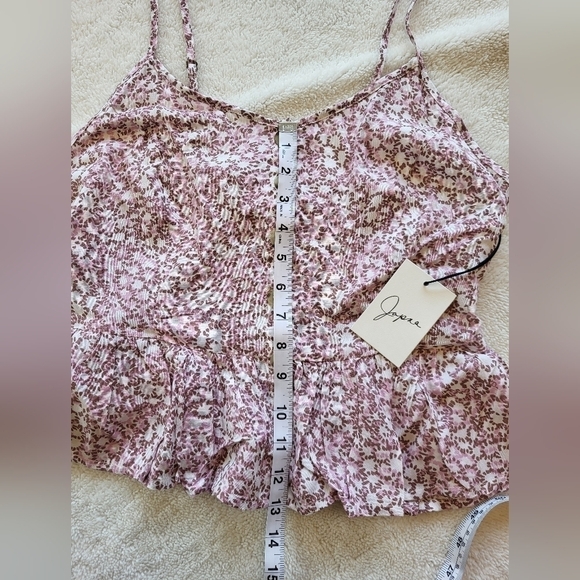 Japna Pink Camisol Type Top with Adjustable Straps Women's Size Medium - Picture 4 of 7